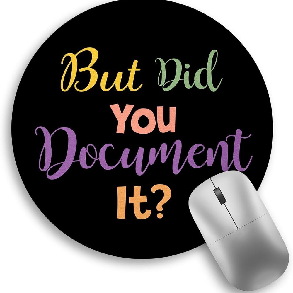 Funny Work Mouse Pad, Small Round Mouse Pads for Desk, Mini Travel Mousepad for